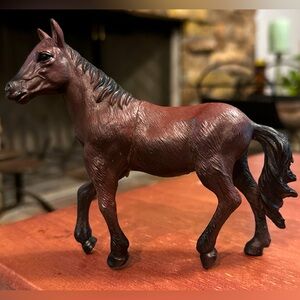 Vintage 1999 Dark Brown Beautiful 5" REALISTIC horse replacement figurine toy